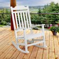 Flash Furniture Winston All-Weather Rocking Chair in White Faux Wood JJ-C14703-WH-GG